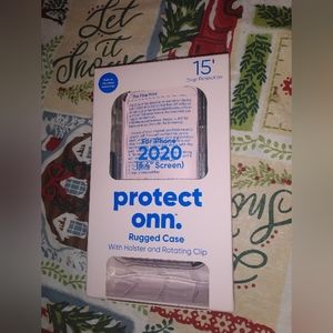 Rugged Phone Case with Holster and Rotating Clip. Protect Onn iphone 2020